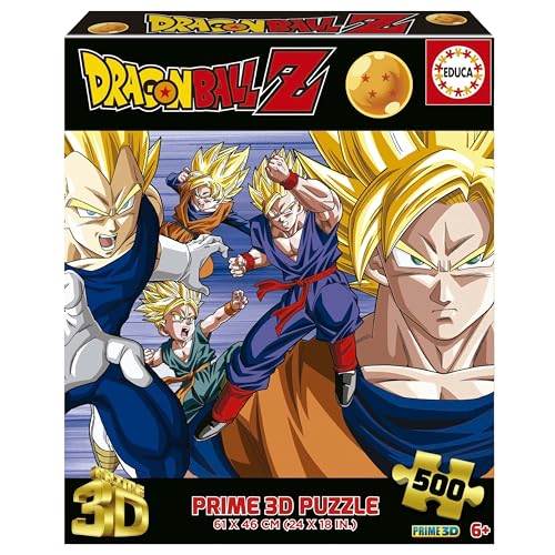 Educa Dragon Ball Prime 3D Prime Lenticular Puzzle, 500 Teile, 61 x 46 cm, ab 11 Jahren (20274) von Educa