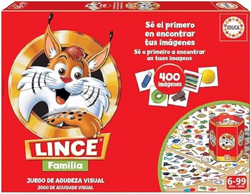 Educa - EL Lince Spiel für Kinder und Familienangehörige, 400 Bilder, ab 6 Jahren, 19207, One Size von Educa