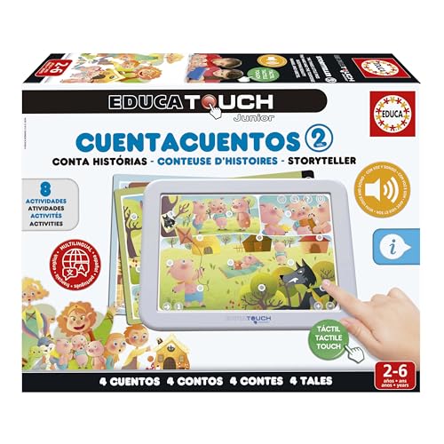 Educa - EducaTouch Junior, Es war einmal 2 Geschichtenerzählen, mit Musik und Liedern, Lernspiel für Kinder, ab 24 Monate (17952) von Educa