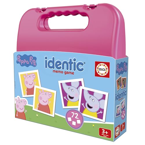 Educa - Identic Peppa Pig. Lern-Memory-Spiel für Babys. Finden Sie die Paare und trainieren Sie grundlegende Fähigkeiten wie Sehschärfe, Aufmerksamkeit und Gedächtnis. Ab 3 Jahre alt (20220) von Educa