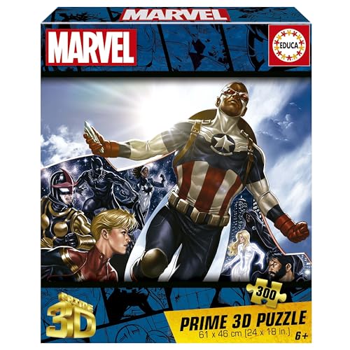 Educa Kinderpuzzle, 300 Teile, Marvel 3D Prime Lenticular Puzzle, Maße: 61 x 46 cm, empfohlen ab 6 Jahren (20346) von Educa