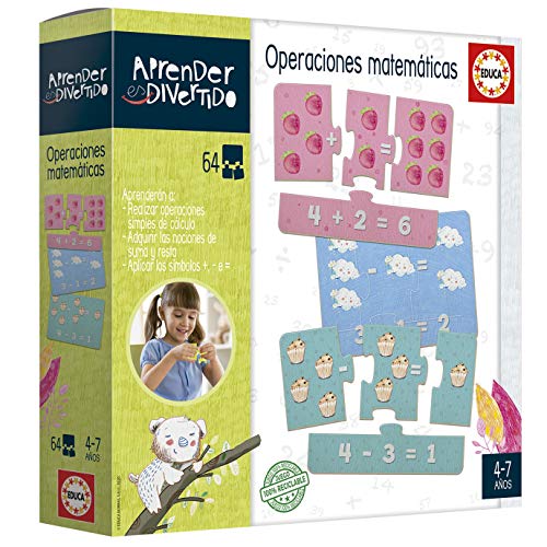 Educa 18699 - Lernen Macht Spaß: Mathematische Operationen, Lernspiel für Kinder von 4-7 Jahren von Educa