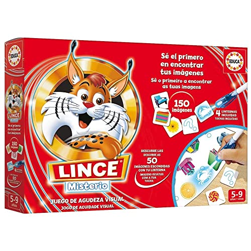 Educa - Lynx Mystery | Finde unsichtbare Bilder dank der magischen Laterne! | Sei der Erste, der deine Bilder findet und sammle so viele Fliesen wie möglich von Educa