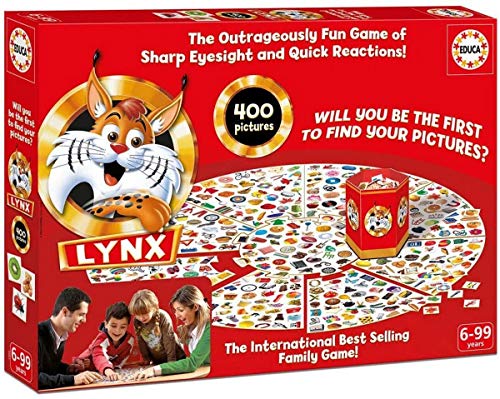 Educa - Lynx 400 Images | Familien-Spiel ab 6 Jahren | Schnelles Paarspiel | Fördert Konzentration und Reaktionsfähigkeit | Ideal für Mädchen und Jungen (‎17055) von Educa