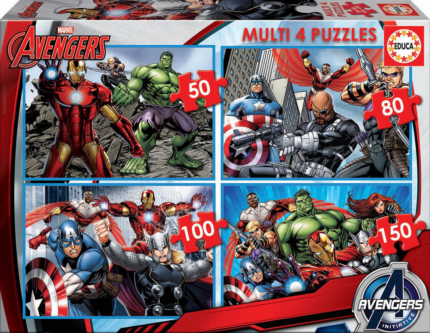Educa Marvel Avengers Puzzles 4-in-1 von Educa