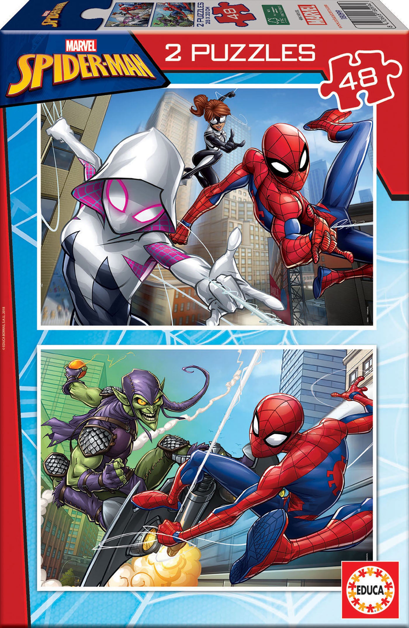 Educa Marvel Spider-Man Puzzles 2x48 Teile von Educa