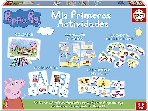 Educa 17249 Mis Primeras Actividades Peppa Pig Wutz Lernspiel für Babys, Lernpuzzle, Bunt, M von Educa