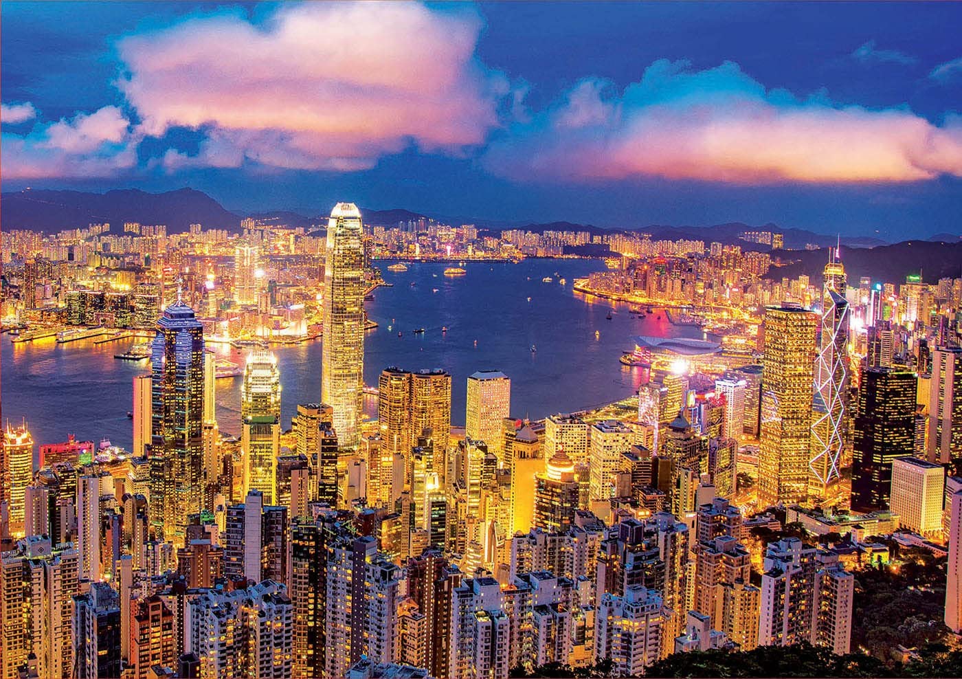 Educa Neon Fluorescent - Hong Kong 1000 Teile Puzzle Educa-18462 von Educa