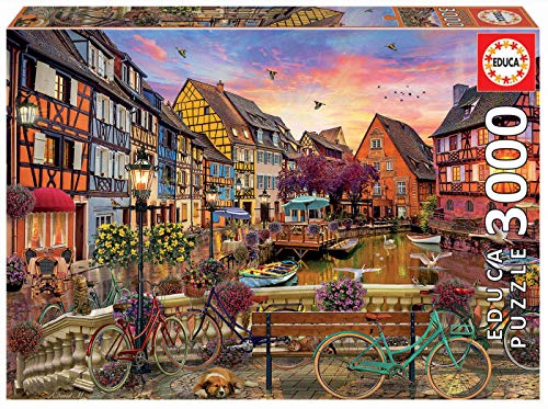 Educa - Puzzle 3000 Teile für Erwachsene | Colmar, 3000 Teile Puzzle für Erwachsene und Kinder ab 14 Jahren, Inklusive Ersatzteilservice, Solange der Vorrat reicht. Frankreich, Elsass (19051) von Educa