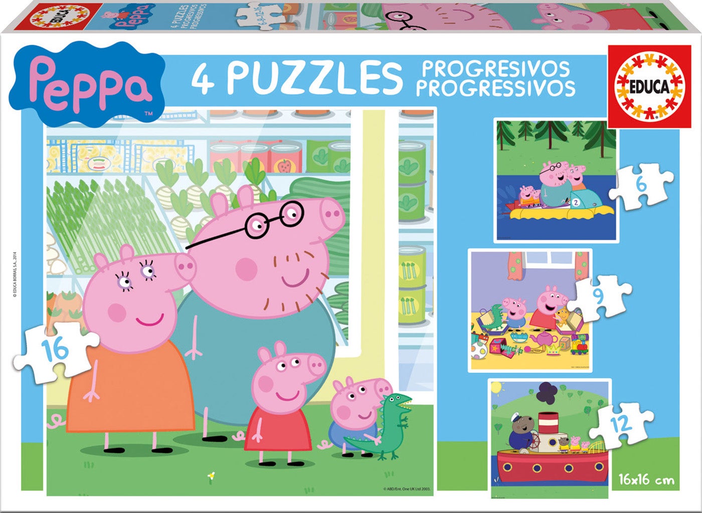 Educa Peppa Wutz Puzzles 4-in-1 von Educa