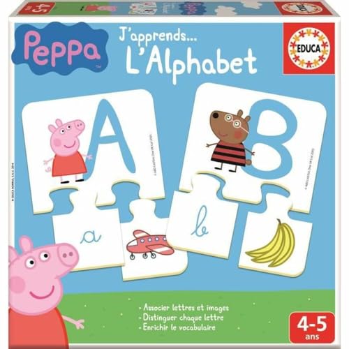 Educa - Peppa Wutz: Das Alphabet, Lernspiel + 3 Jahre, Ref. 16223 von Educa