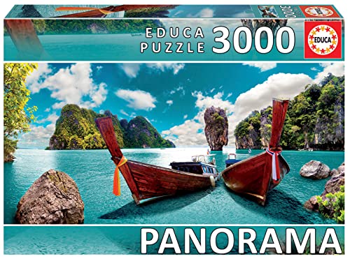 Educa 18581, Phuket, 3000 Teile Panorama Puzzle für Erwachsene und Kinder ab 12 Jahren, Thailand, Asien von Educa
