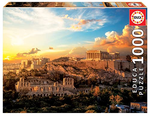 Educa - Puzzle 1000 Teile für Erwachsene | Akropolis in Athen, 1000 Teile Puzzle für Erwachsene und Kinder ab 14 Jahren, Griechenland (18489) von Educa