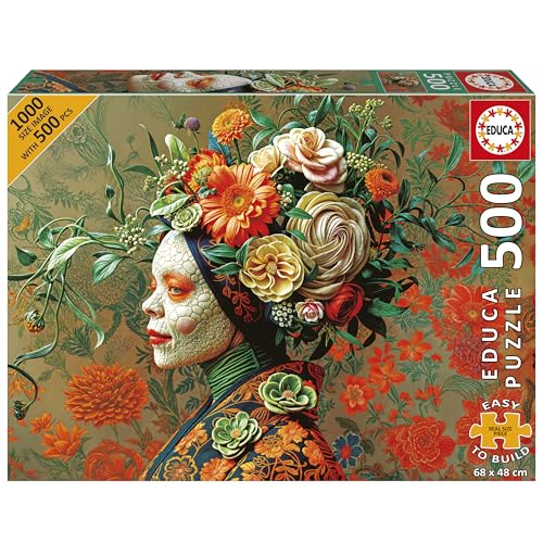 Educa - Puzzle 500 Teile für Erwachsene | Königin Eidechse. Enthält Kleber Fix Puzzle. Maße: 48 x 34 cm. Ab 11 Jahren (20232) von Educa