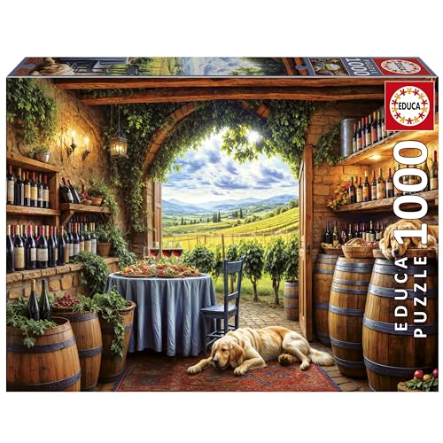 Educa - Puzzle mit 1000 Teilen für Erwachsene | Canes und Vinum | Größe: 68 x 48 cm | Ab 14 Jahren (20292) von Educa