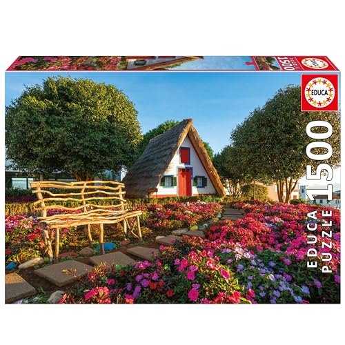 Educa - Puzzle von 1500 Teilen für Erwachsene | Santana, Madeira. Messen: 85 x 60 cm. Beinhaltet die puzzlekleber FixPuzzle. Seit 14 Jahren (19938) von Educa