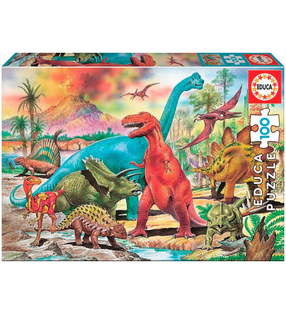 Educa Puzzlespiel - 100 Teile - Dinosaurs - Educa - One Size - Puzzlespiele von Educa
