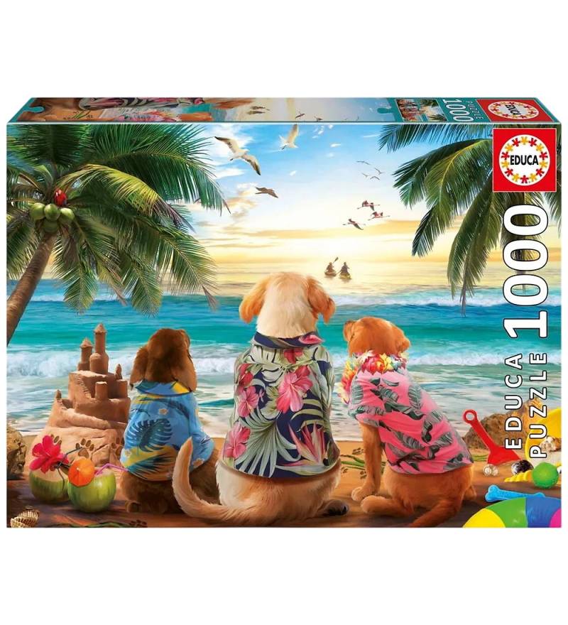 Educa Puzzlespiel - 1000 Teile - Hunde On The Beach - Educa - One Size - Puzzlespiele Educa Puzzlespiel - 1000 Teile - Hunde On The Beach - Educa - One Size - Puzzlespiele von Educa