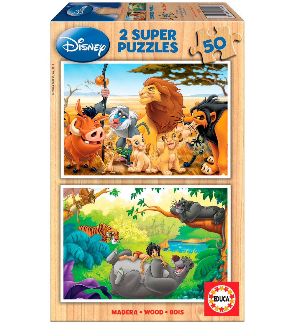 Educa Puzzlespiel - 2 x 50 Teile - Animal Friends - Educa - One Size - Puzzlespiele von Educa