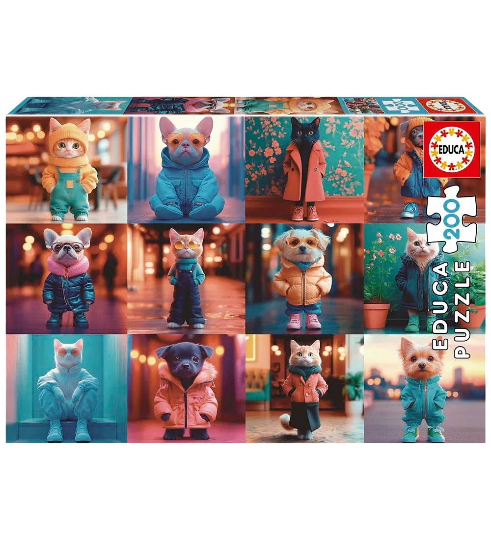 Educa Puzzlespiel - 200 Teile - Mode Animals - Educa - One Size - Puzzlespiele Educa Puzzlespiel - 200 Teile - Mode Animals - Educa - One Size - Puzzlespiele von Educa