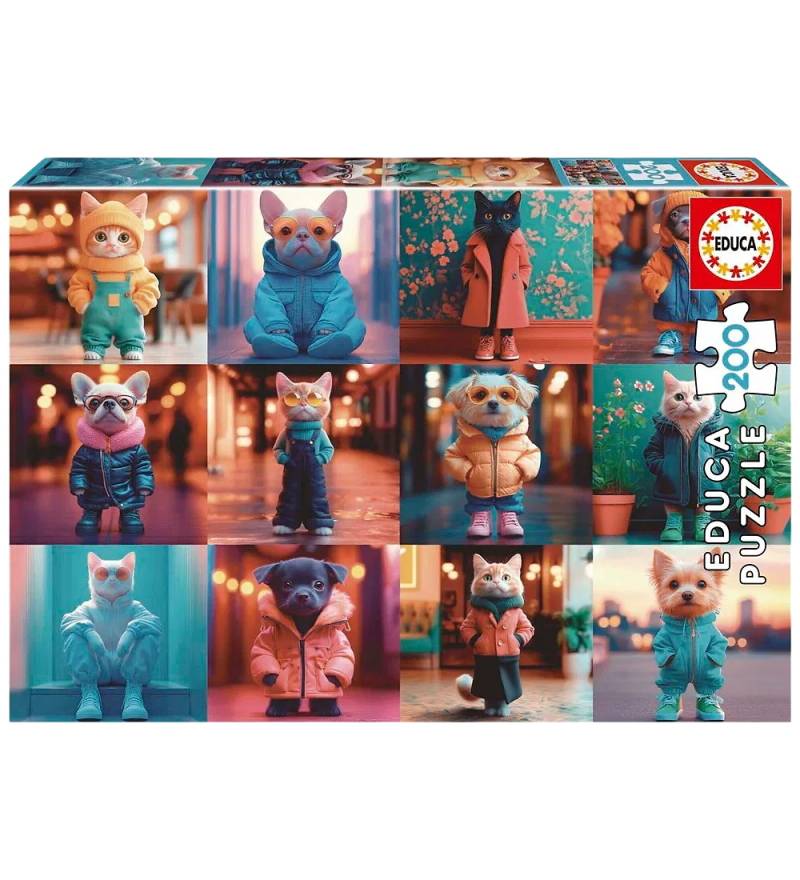 Educa Puzzlespiel - 200 Teile - Mode Animals - Educa - One Size - Puzzlespiele Educa Puzzlespiel - 200 Teile - Mode Animals - Educa - One Size - Puzzlespiele von Educa