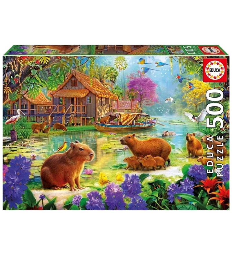 Educa Puzzlespiel - 500 Teile - Capybara Village - Educa - One Size - Puzzlespiele Educa Puzzlespiel - 500 Teile - Capybara Village - Educa - One Size - Puzzlespiele von Educa
