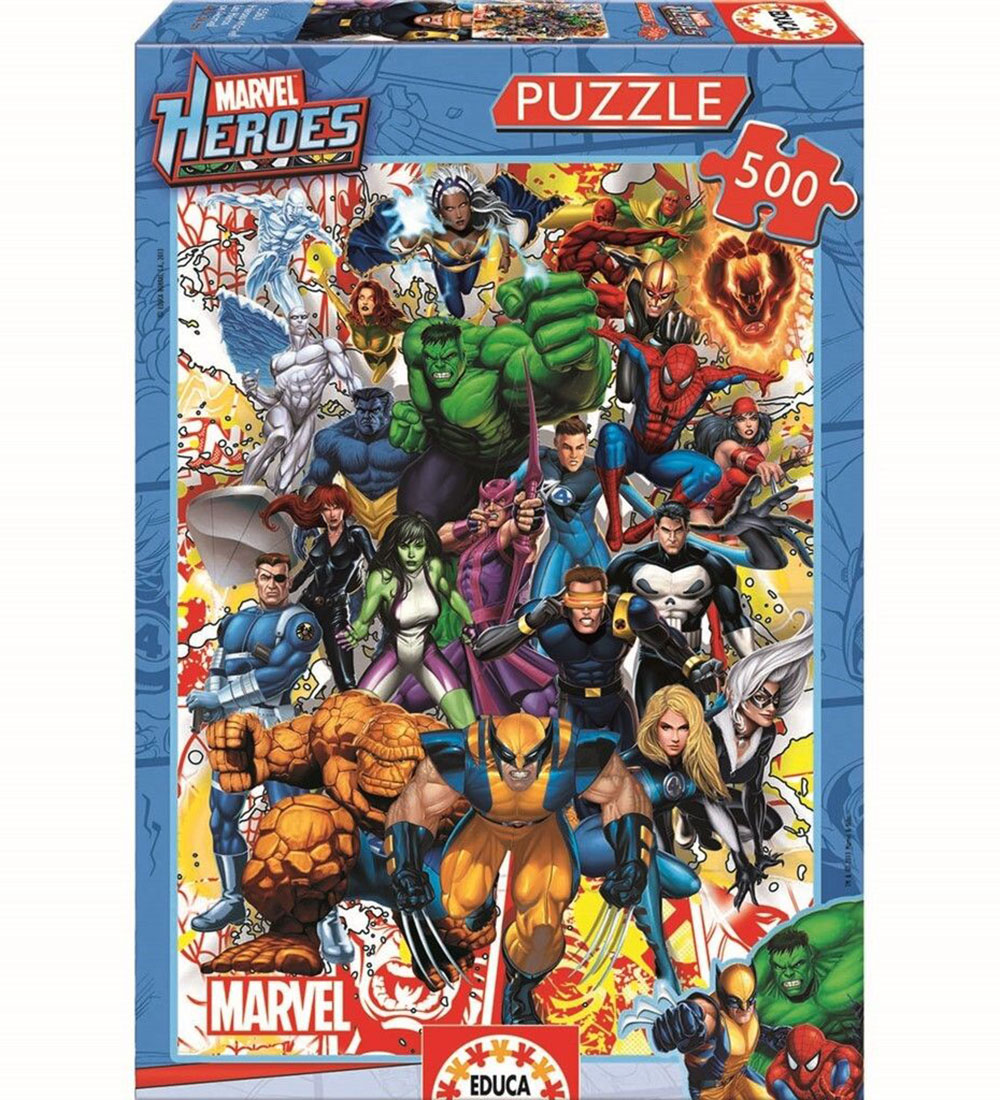 Educa Puzzlespiel - Marvel Helden - 48x34 cm - 500 Teile - Educa - One Size - Puzzlespiele von Educa