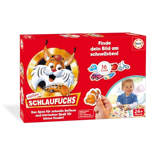 Educa - Spiel Schlaufuchs Kleiner 36 Bilder | Lernspiel | Familienspiel | Das Brettspiel für Kinder hilft, die visuelle Wahrnehmung und Reflexe zu schärfen | Familienspiele ab 2 Jahren (20057) von Educa