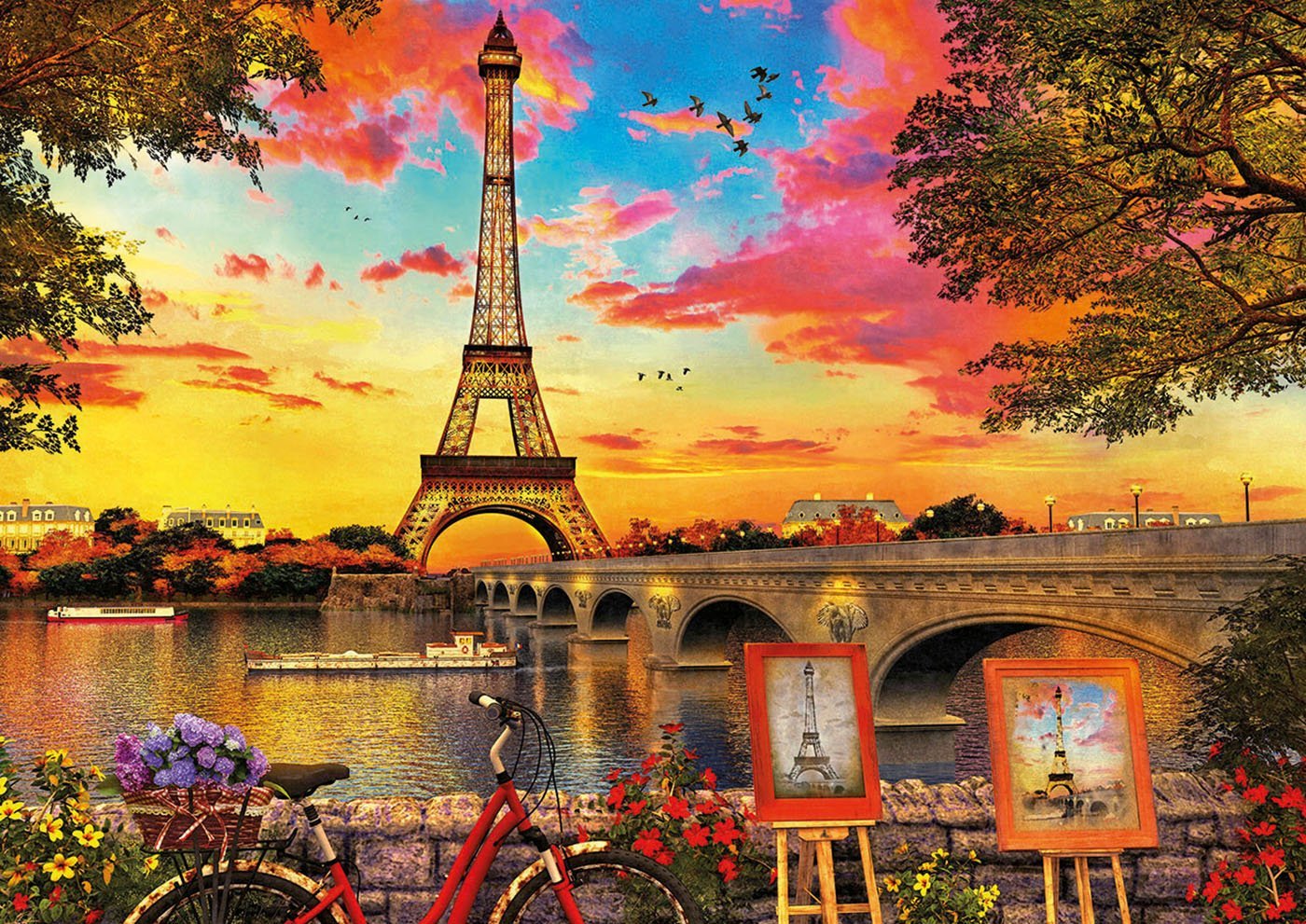 Educa Sonnenuntergang in Paris 3000 Teile Puzzle Educa-17675 von Educa
