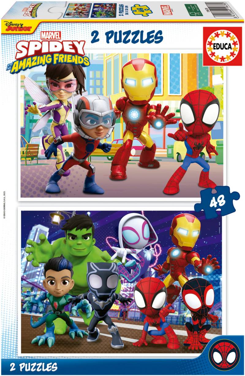 Educa Spidey and His Amazing Friends Puzzles 2x48 Teile von Educa