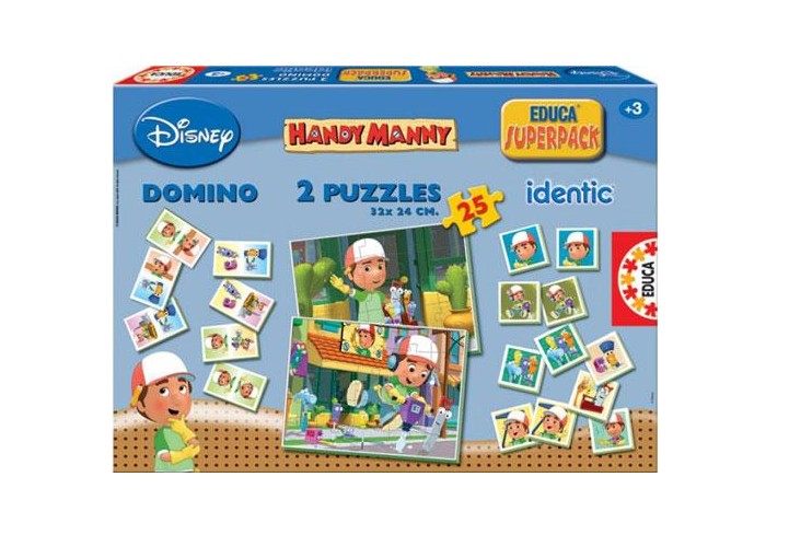 Educa Superpack 4 in 1 - Handy Manny 25 Teile Puzzle Educa-14406 von Educa