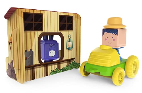 Educa - The Kiubis, Spielset Der Stall des Burrito, stapelbar, für Babys mit 3D-Bühne, 2 Figuren + Traktor, 18 Monate (19222) Educa - The Kiubis, Spielset Der Stall des Burrito, stapelbar, für Babys mit 3D-Bühne, 2 Figuren + Traktor, 18 Monate (19222) von Educa