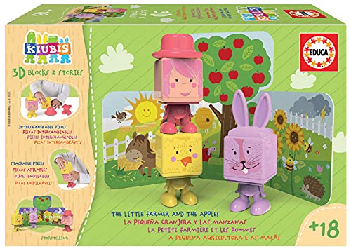 Educa - The Kiubis Spielset Der kleine Bauernhof und Apfel, stapelbar, für Babys, 3 Figuren, 18 Monate (19221) Educa - The Kiubis Spielset Der kleine Bauernhof und Apfel, stapelbar, für Babys, 3 Figuren, 18 Monate (19221) von Educa