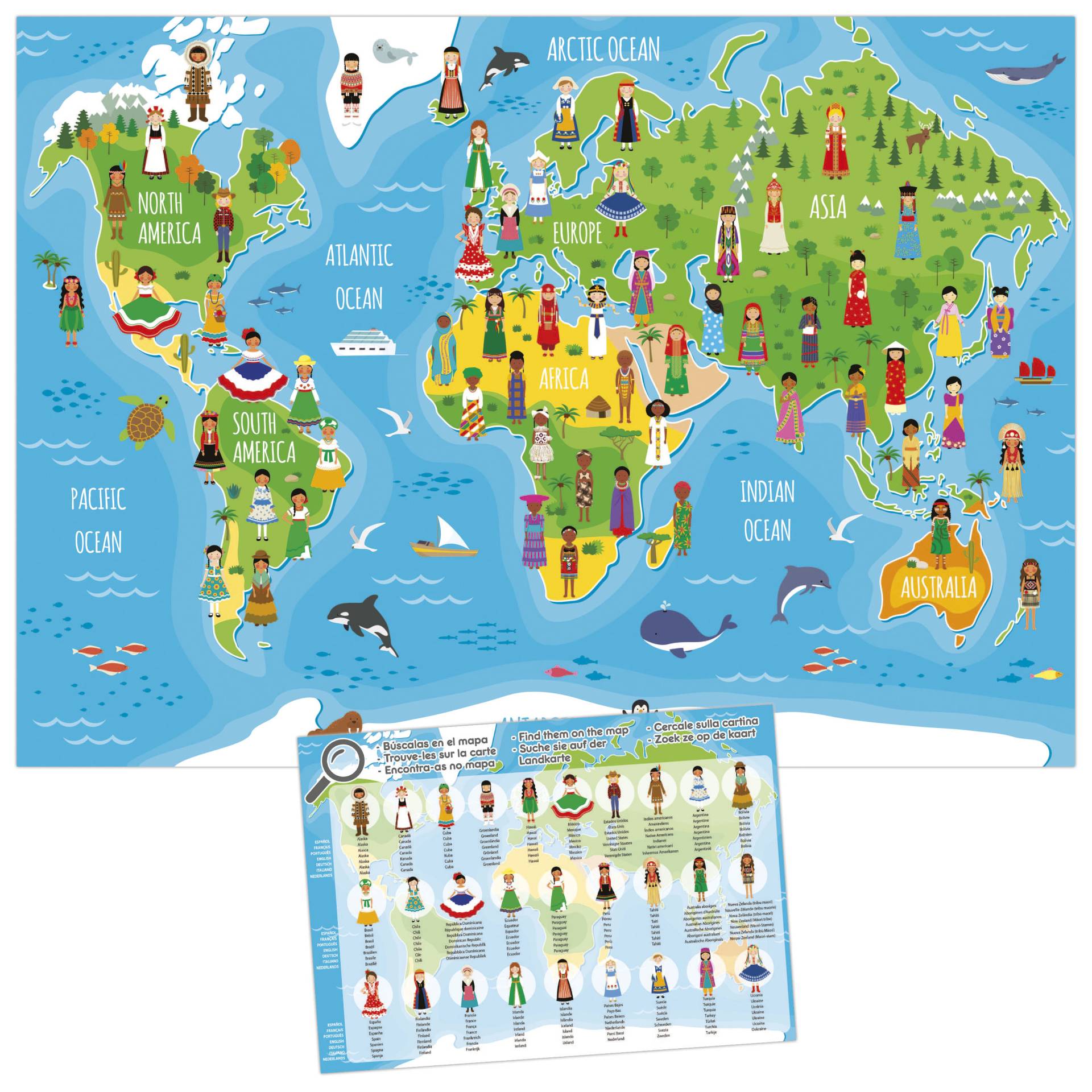 Educa XXL Teile - Girls of the World 150 Teile Puzzle Educa-20477 von Educa