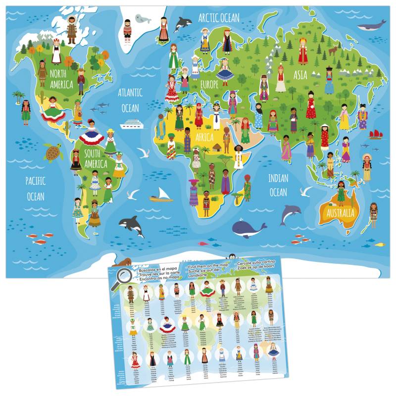 Educa XXL Teile - Girls of the World 150 Teile Puzzle Educa-20477 von Educa