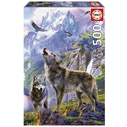 Educa - Puzzle 500 Teile für Erwachsene | Wölfe in den Bergen, 500 Teile Puzzle für Erwachsene und Kinder ab 11 Jahren, Tierpuzzle (19548) von Educa