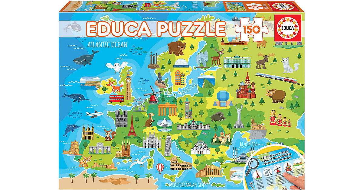 Puzzle Europa Karte, 150 Teile von Educa