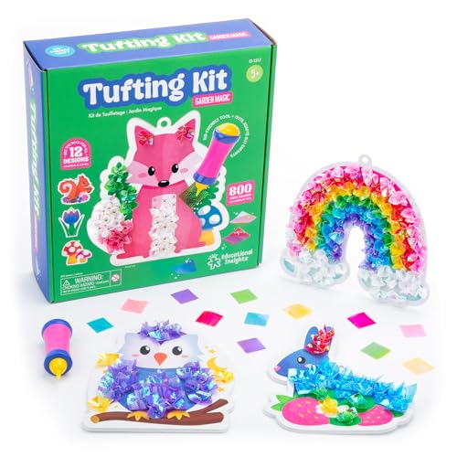 Educational Insights Tufting-Bastelset – Kunst und Handwerk für Kinder, Kleinkind-Kunstbedarf, sensorische Aktivität für Kleinkinder, Geschenk für Mädchen und Jungen ab 5 Jahren von Educational Insights