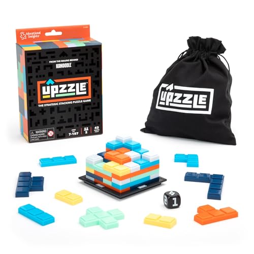 Learning Resources EI-2809 Upzzle Strategisches Stapelpuzzlespiel, Denkspiel, Geschenke für 7-jährige Mädchen und Jungen, Reisespiel für 2 Spieler, Multi von Learning Resources