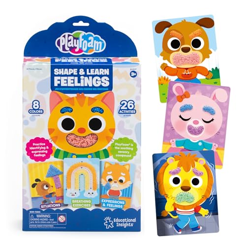 Learning Resources Spielschaum Gefühle Formen & entdecken, ab 3 Jarhen, 26 Aktivitäten, Emotionsspielzeug für Kinder, sensorisches Spiel, SEL-Lernspielzeug von Learning Resources
