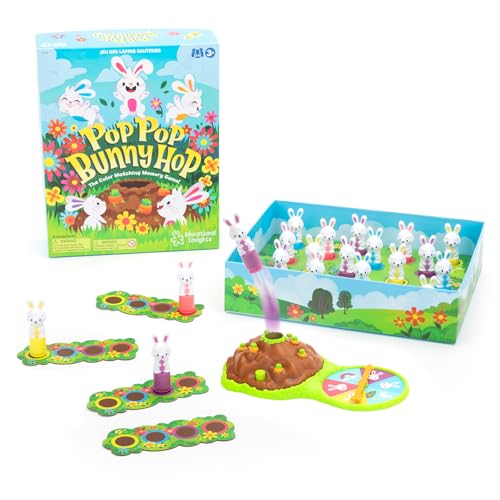 Learning Resources Häschen Hüpf, Alter 3 bis 7 Jahre, Brettspiele, Farbzuordnungsspiel, Spielzeug für 3-jährige Jungen und Mädchen von Learning Resources
