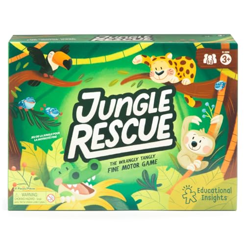 Learning Resources EI-3086 Rettung-Das verwachsene, Dschungel-Spielzeug Feinmotorik ab 3 Jahren, für 1 bis 2 Spieler, Multi von Educational Insights