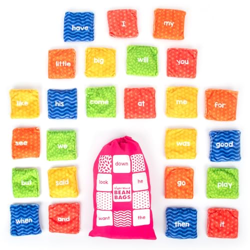 Learning Resources Sight Words Bohnensäcke, ab 4 Jahren, Schlüsselwörter Spiele, Hilfe bei Phonetik und Rechtschreibung, taktile Bohnensäcke für Kinder zum Werfen, Sensorische Bohnensäcke zum Fummeln von Learning Resources