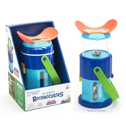 Learning Resources EI-5289 GeoSafari Jr Gesteinsfernglas, ab 4 Jahren, Betrachtung von (Edel-) Steinen, 3-fache Vergrößerung, Geologie für Kinder, NaWi, interaktives Lernen, Outdoor-Spielzeug, Multi von Learning Resources
