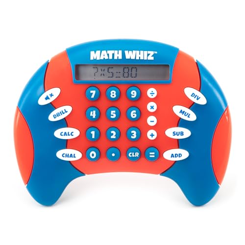 Learning Resources EI-8897 Math Whiz Mathetrainer, Mathespiel, ab 6 Jahren, elektronisches Handheld-Spiel, Addition, Subtraktion, Multiplikation und Division üben, Kinder-Taschenrechner, Multi von Educational Insights