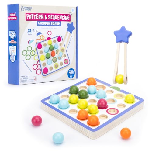 Learning Resources Muster & Sequenzen Holzbrett, Montessori Lernspielzeug ab 3 Jahren, Feinmotorik- und Denkspiel von Learning Resources
