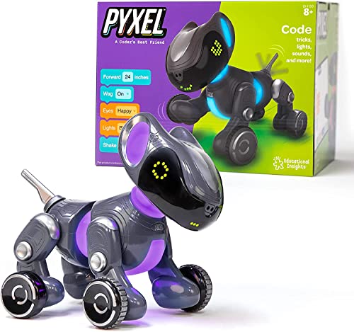 Learning Resources PYXEL, das programmierbare Haustier, Programmiersprachen Blockly u. Python, Mint-Programmierroboter für Kinder, Geschenke für Kinder ab 8 9 10 11 12 Jahren, Jungen und Mädchen von Educational Insights