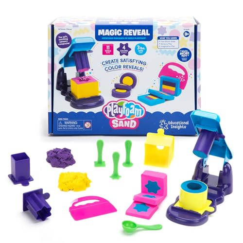 Learning Resources Playfoam Magisches Sandeln, Sensorikspielzeug für Kinder ab 3 Jahren, über 1,3kg Spielsand, 4 Farben, 11 Werkzeuge, trocknet nie aus, Designs erstellen, schneiden und Zeigen von Educational Insights