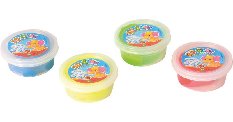 Hüpfknete, 4 Döschen, farbig sortiert mehrfarbig von Eduplay