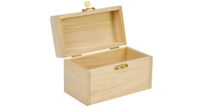 Schatzkiste Holz zum Gestalten natur von Eduplay